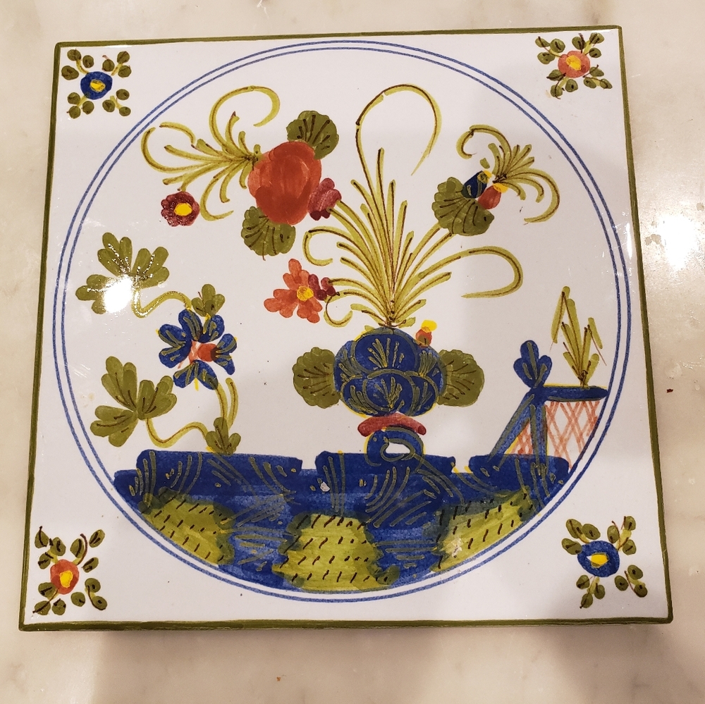 Square 6" Handpainted Tile Trivet